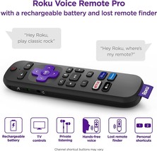 Roku Voice Remote Pro | Rechargeable voice remote with TV controls, lost remote  - $39.99