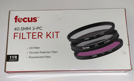 Focus 40.5mm Filter Kit w/ UV, Circular Polarizer &amp; Fluorescent Filter B... - £7.88 GBP