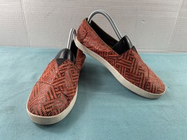 Toms Loafers Women 8.5M Avalon Shoes Brown Orange Leather SlipOn Comfort... - $14.67