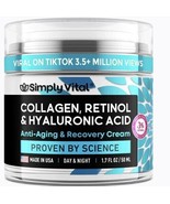Simply Vital Collagen, Retinol &amp; Hyaluronic Acid Anti-Aging Recovery Cre... - £19.97 GBP