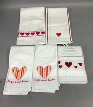 2 Williams Sonoma, 2 Sophia Turkish Towel Set &amp; 2 Heart Kitchen Towels - £13.73 GBP