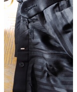 Black Tone on Tone Striped Tuxedo Trousers - men&#39;s size 48-50  Adjustibl... - €6,87 EUR