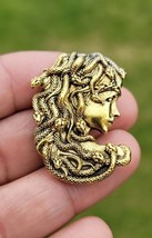 Gold or silver plated snakes head medusa lady celebrity brooch broach pin k17 - £18.88 GBP