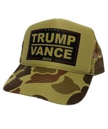 Trump Vance 2024 Hat Trucker Hat adjustable Green Camo Hat Election Supp... - $17.56