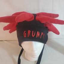 Disneyland Resort Grumpy Red Black Spikes Stretch Fleece Hat Helmet Cove... - £8.91 GBP
