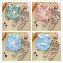 2pcs Toddler Boys Girl Sport Casual Set Long Sleeve T-shirt+Pants Cotton Clothes - £9.01 GBP