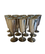 Vintage Valero Silver Plated Chalis Set of 12 Spain Twisted Stem 1960s B... - $155.20 CAD