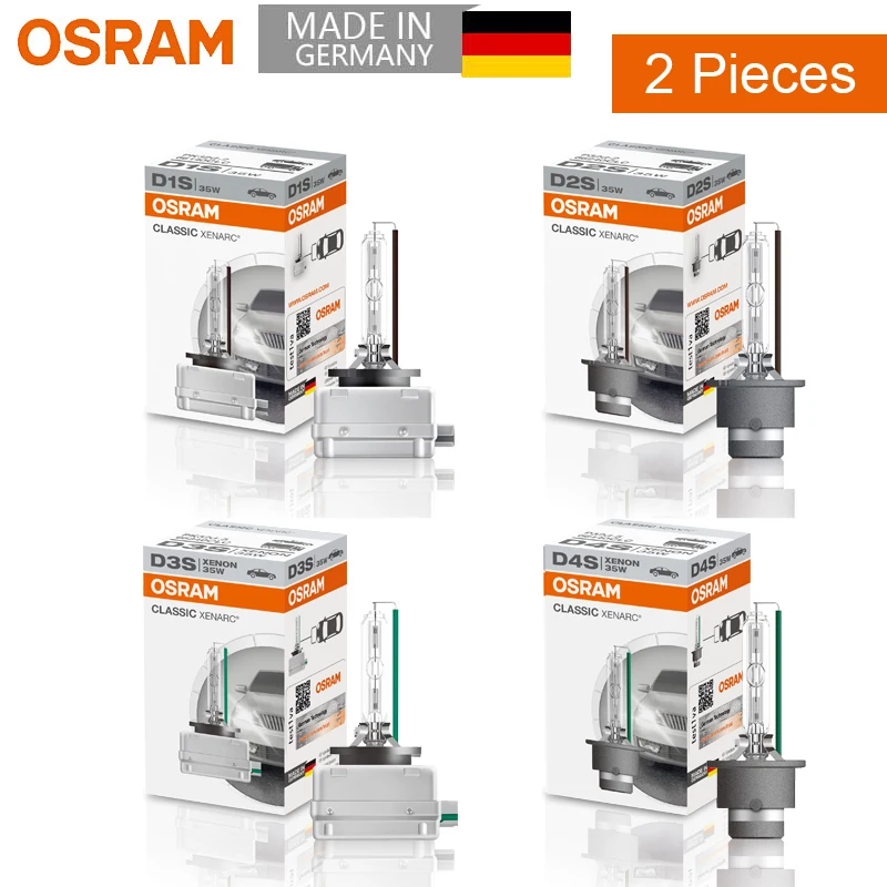 2pcs Osram D1S D2S D3S D4S 66140 66240 66340 66440 Clc Xenon Hid Classic - £76.49 GBP+