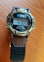 Men&#39;s Digital ABC SPORTS Watch-Alarm, Brown Band, 30 M  Water Resist, Ba... - $15.00