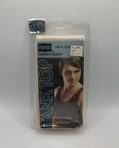 Vintage 1979 NOS Hanes 100% Cotton Tank Top Comfort Colors Beige Made In USA - £55.65 GBP