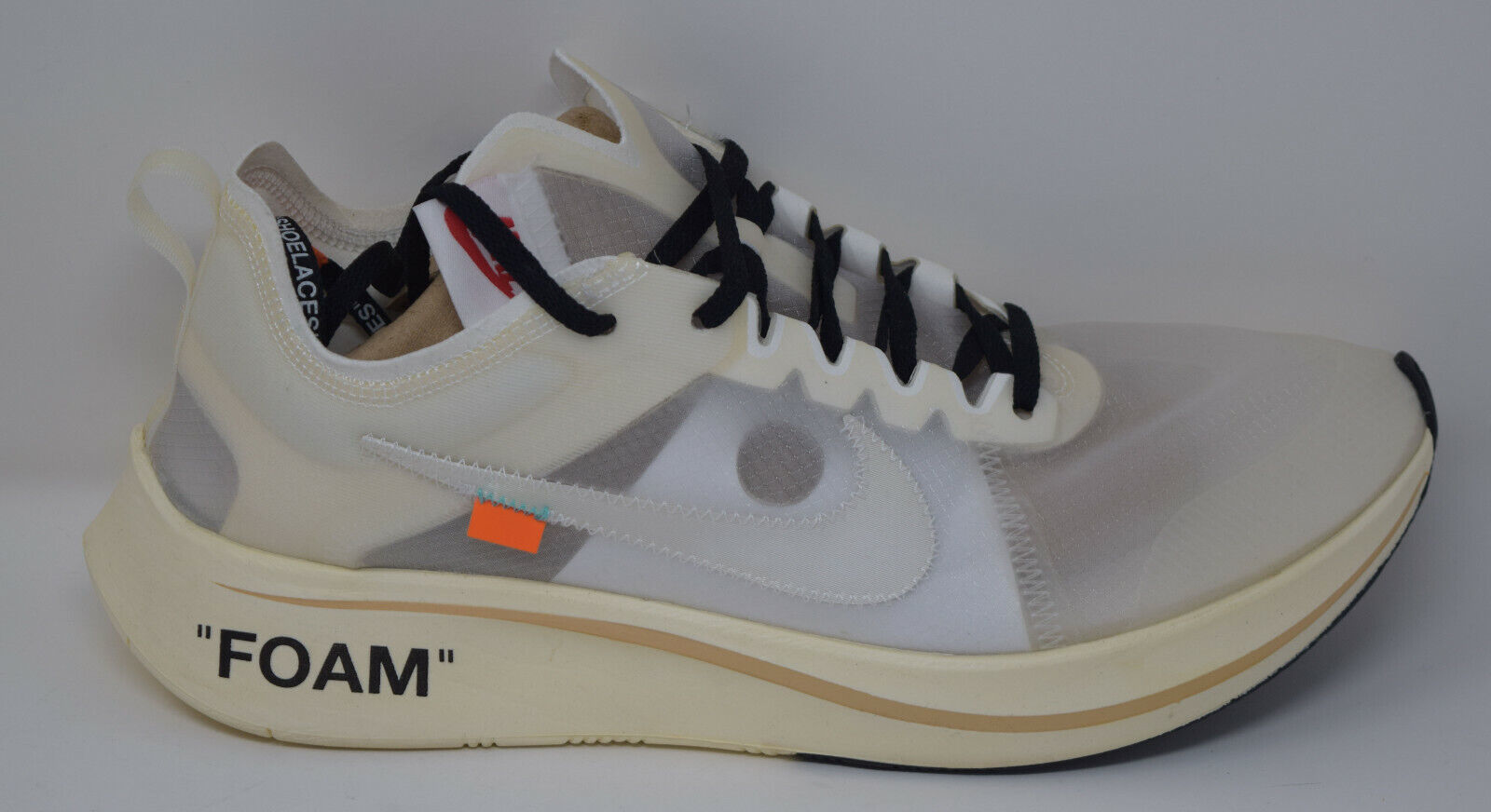 Nike x Off White Foam AJ4588 100 Zoom Fly Mens Marathon Shoes Sneakers 11.5 New