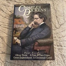 Charles Dickens Four Novels 1992 Barnes &amp; Noble Hcdj - £7.15 GBP