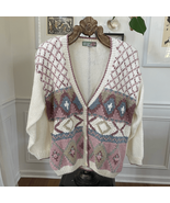 Vintage 80s 90s American Weekend Cardigan Sweater Pink Mauve L - $478.11 MXN Vintage 80s 90s American Weekend Cardigan Sweater Pink Mauve L - $478.11 MXN