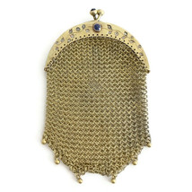 Victorian Antique Chatelaine Mesh Chain Mail Coin Purse 20K Yellow Gold 28.11 Gr - £3,849.21 GBP