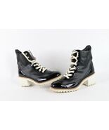 Vintage 90s Y2K Babydoll Womens 8 B Patent Leather Heeled Combat Boots B... - $1,710.58 MXN
