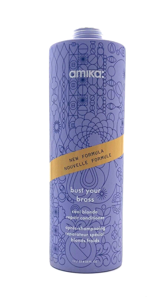 Amika Bust Your Brass Cool Blonde Repair Conditioner 33.8 oz - £54.46 GBP