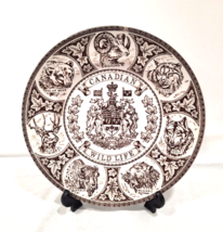 Canadian Wild Life English Ironstone Travel Souvenir Plate  Wood &amp; Sons 10&quot; - £9.27 GBP