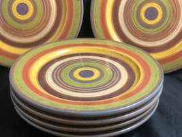 Neiman Marcus Stoneware Salad Luncheon Plates Made in Italy (6) 8-5/8&quot; D... - £35.06 GBP