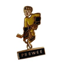 Peewee Yellow Jersey Vintage Hockey Pin Enamel Filled Sports Collectible... - $24.99