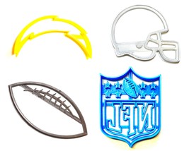 LA Los Angeles Chargers NFL Football Logo Set Of 4 Cookie Cutters USA PR1127 - £7.85 GBP