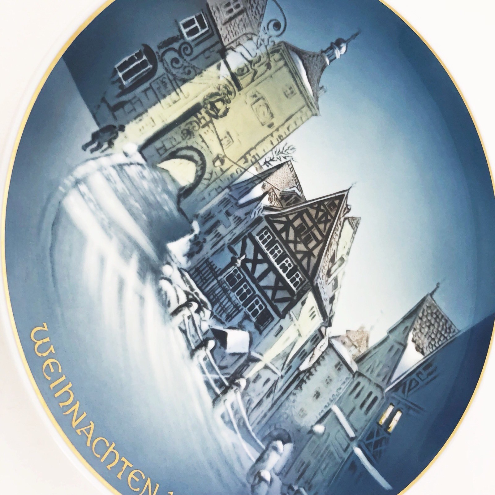 Vintage 1969 Rosenthal Christmas Plate Weihnachten George Kuspert Rothenburg Item image 6