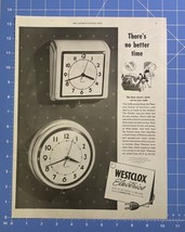 Vintage Print Ad Westclox Electrics 40s Wall Clock La Salle-Peru IL 13.5... - £10.70 GBP
