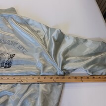 Vtg Aristo Jac By Hilton Chandler Ready Mix Men’s M Gray Satin Baseball Jacket image 6