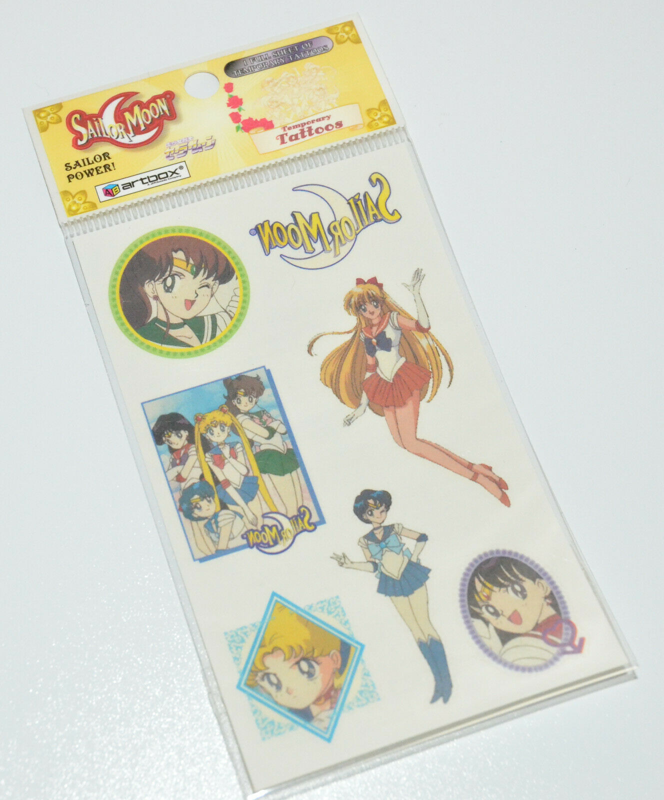 vintage Sailor Moon temporary tattoos Artbox USA 2000 sticker - $9.89