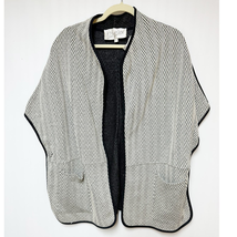 Rory Beca Womens Vanderbill Oversized Cape Ruana Blounce Tweed Virgin Wool XS - £77.07 GBP
