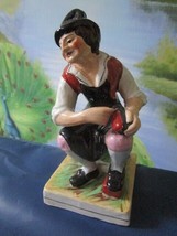 1870 Old Staffordshire England Figure Of Blind Cobbler ~ shoe maker 7&quot; - £155.69 GBP