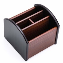 MaxGear Remote Control Holder Remote Caddy Organizer Wooden Desk Organizers with - £19.02 GBP
