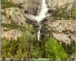 Vtg Postcard 1940s Linen Postcard Yosemite Falls National Park CA Unused - £6.26 GBP