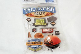 Paper House 3D Scrapbooking Sticker Set 13 Pcs Tailgating Party Football Sports - £5.28 GBP