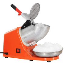 Electric Ice Crusher Shaver Machine Snow Cone Maker Shaved Ice 143 Lbs Orange - £63.14 GBP