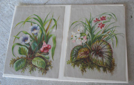 Lot of 2 Vintage 1910s Gumback Trade Cards - Flowers Orchids LOOK - £14.86 GBP