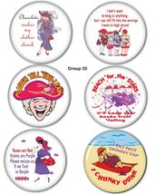 Button Magnet combo FUNNY #35 NEW FAVORS GIVEAWAY FOR RED HAT LADIES OF ... - $9.99