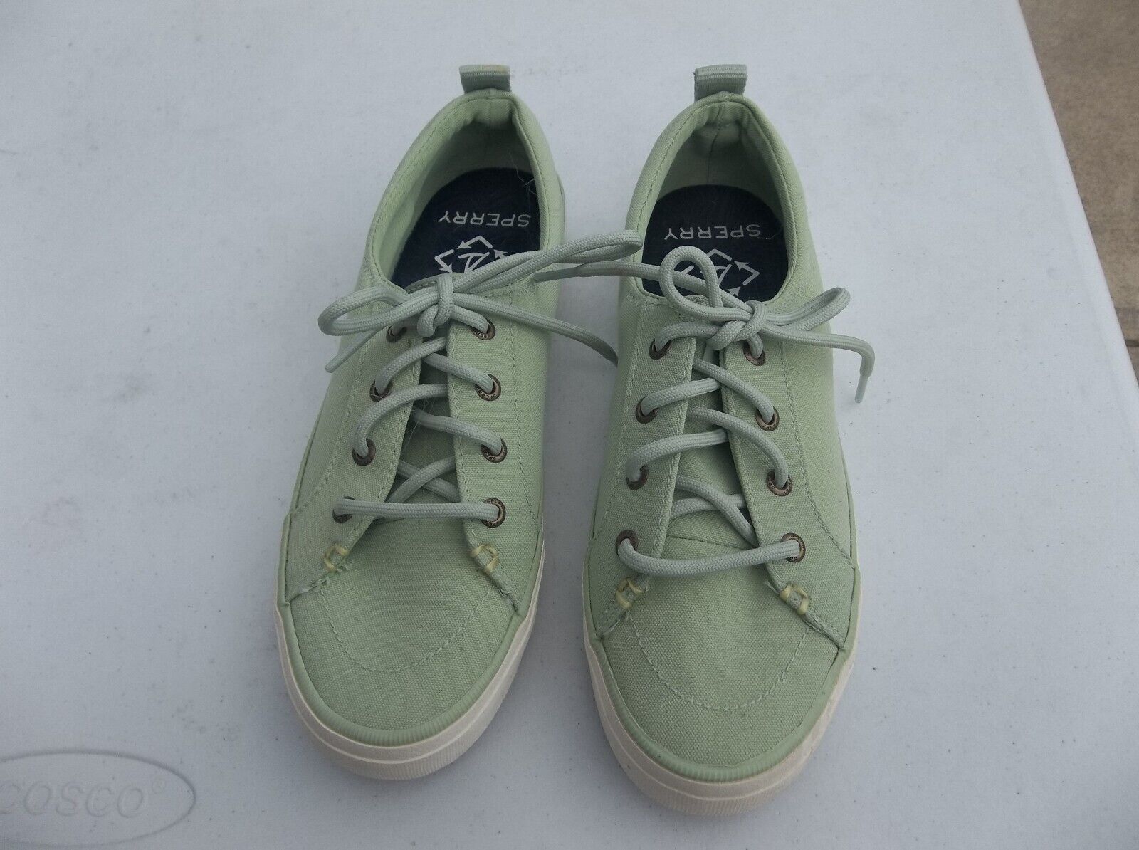 Primary image for NEW SPERRY GREEN CANVAS SNEAKERS 6.5