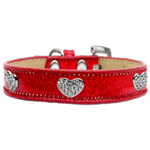 Red Ice Cream Crystal Heart Dog Collar for French Bulldog, Yorkie, All Breeds - £25.56 GBP+