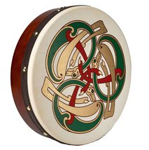 Fair Trade Traditional 12&#39;&#39; Irish Celtic Bodhran with beater &amp; DVD - han... - £74.24 GBP