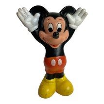 Vintage 8.5" Walt Disney Mickey Mouse Rubber Squeaky Toy  Made In Korea - $7.99
