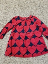 BABY GAP Girls Dress w/ HEARTS - Sz 18-24 m -Navy/Red -Holiday/Valentine... - £11.87 GBP