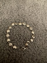 cubic zirconia bracelet sterling silver Circle - $85.00