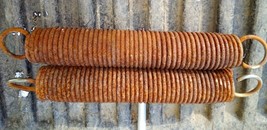 9QQ30 PAIR OF SPRINGS FROM BASKETBALL HOOP, RUSTY, 9&quot; X 6-3/4&quot; X 1-1/4&quot; ... - £7.58 GBP