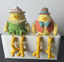 WMG Spring Anthropomorphic Chicken Animal Resin Shelf Sitters 2004 Easter Spring - £9.21 GBP