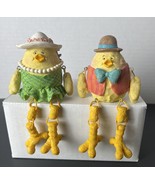 WMG Spring Anthropomorphic Chicken Animal Resin Shelf Sitters 2004 Easte... - $11.75