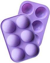 2 Pack 6-Cavity Semi Sphere Silicone Mold, Baking Mold for Making Hot Ch... - £7.57 GBP