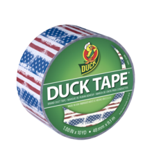 Duck Tape Printed Duct Tape, Americana Red, White and Blue, 1.88&quot; x 10 Y... - £7.82 GBP