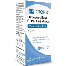 PF Drops Hypromellose 0.3% Preservative Free Eye Drops - 10ml - £12.39 GBP