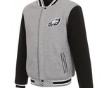 NFL  Philadelphia Eagles  Reversible Full Snap Fleece Jacket  JHD  2 Fro... - £95.91 GBP