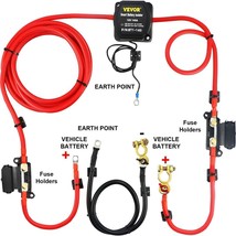 Split Charge Relay Kit Voltage Sense Relay 6 mtr 12V 140AMP Professional - £153.06 GBP